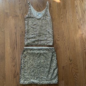 Decree sequined Mini Skirt and Tank Top set